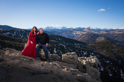 Lost Gulch Boulder Colorado Mountaintop Engagement Shoot