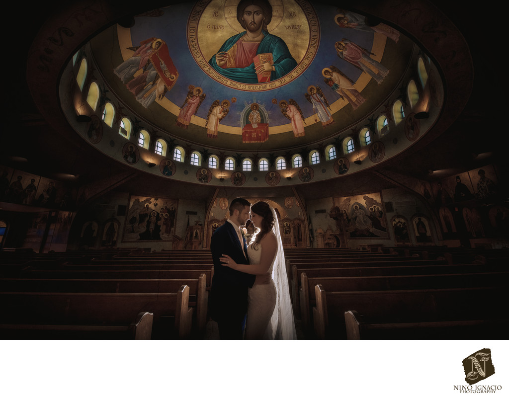 Bride and Groom-Holy Trinity Greek Orthodox Church Wedding
