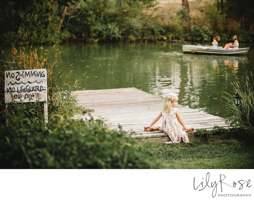Flower Girl Sonoma Wedding Photographer No Swimming