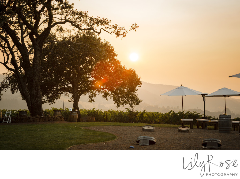 Kunde Family Winery Sonoma Photographer Wedding Sunset