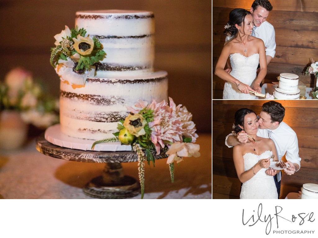 Cornerstone Wedding Sonoma Photographers Cake Cutting