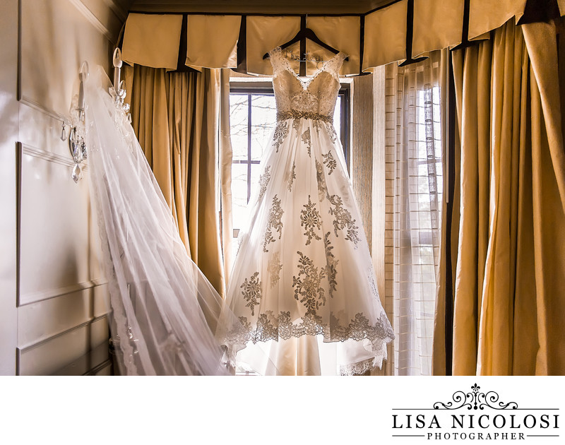Bridal Gown Hanging at Fox Hollow Inn