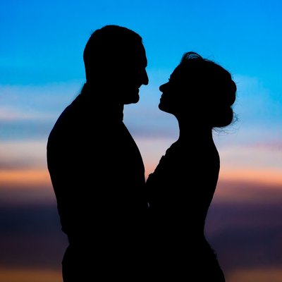 Long Island Wedding Photo at Sunset - Coindre Hall