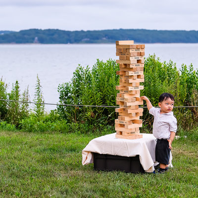 Wedding Jenga at The Old Field Vineyards in Southold