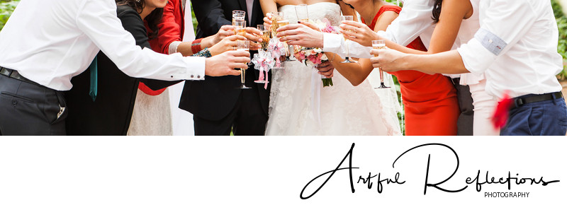 Guest Clanging Glasses at Wedding Party Guest Clanging Glasses at Wedding Party