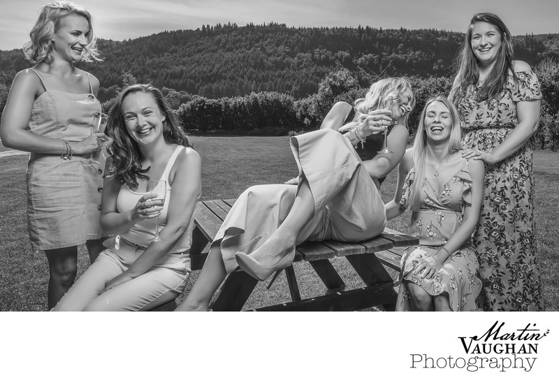 Best North Wales wedding photographer for bridesmaids reveal
