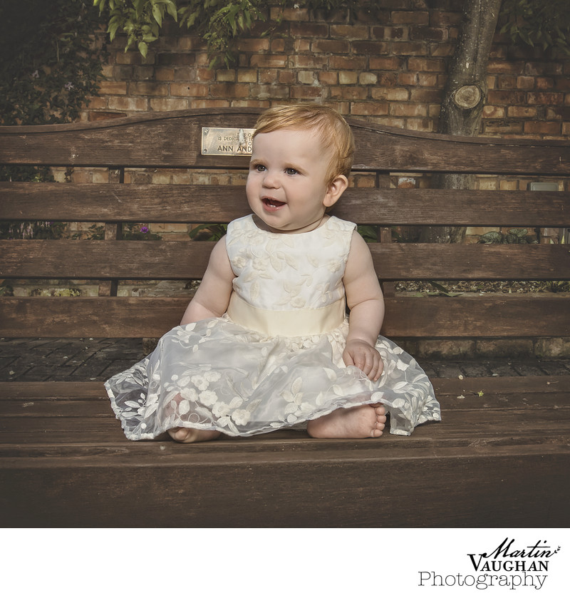 Christening photograph of Ellie in Colwyn Bay 