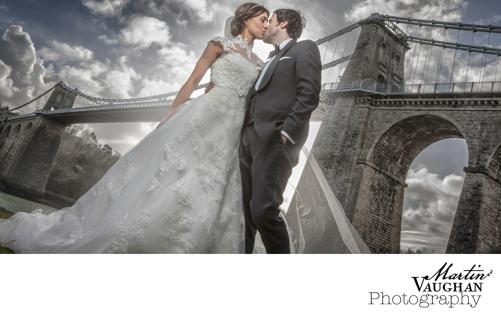 North Wales wedding photographs at Menai Bridge