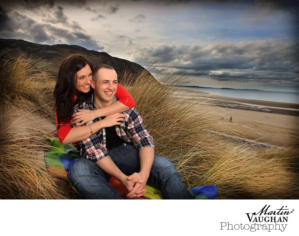 Scott and Jess engagement shoot Conwy Morfa