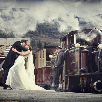 Blaenau Ffestiniog Railway Portmeirion wedding photographs