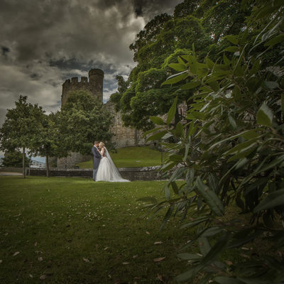 Conwy Castle wedding photographs North Wales
