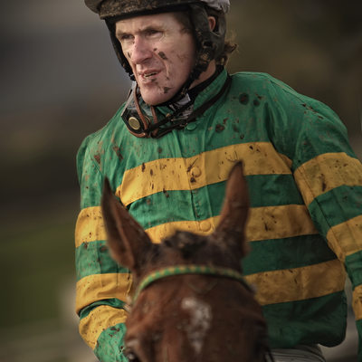 Photographs of A P McCoy at Bangor on Dee