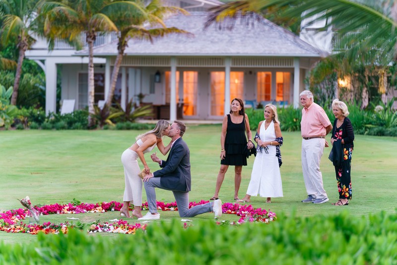 Heather Andrew kiss after proposal Half Moon Jamaica Heather Andrew kiss after proposal Half Moon Jamaica