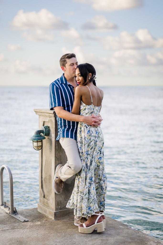 Barrett kissing Crystal Round Hill pier Jamaica Barrett kissing Crystal Round Hill pier Jamaica