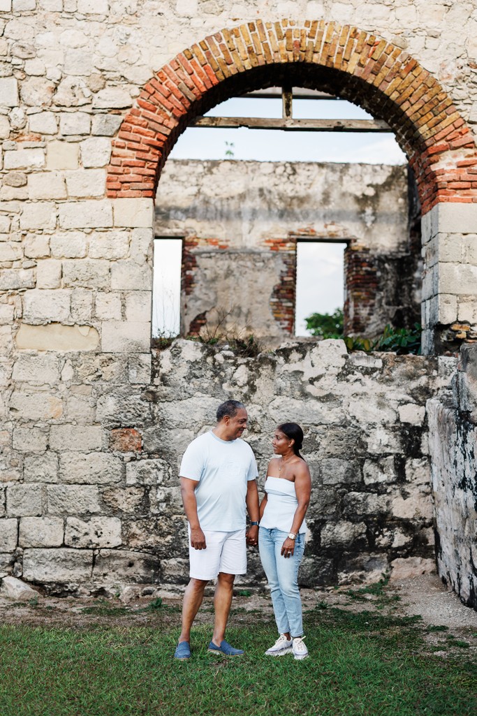 Heather David under Rose Hall aqueduct arch Jamaica Heather David under Rose Hall aqueduct arch Jamaica
