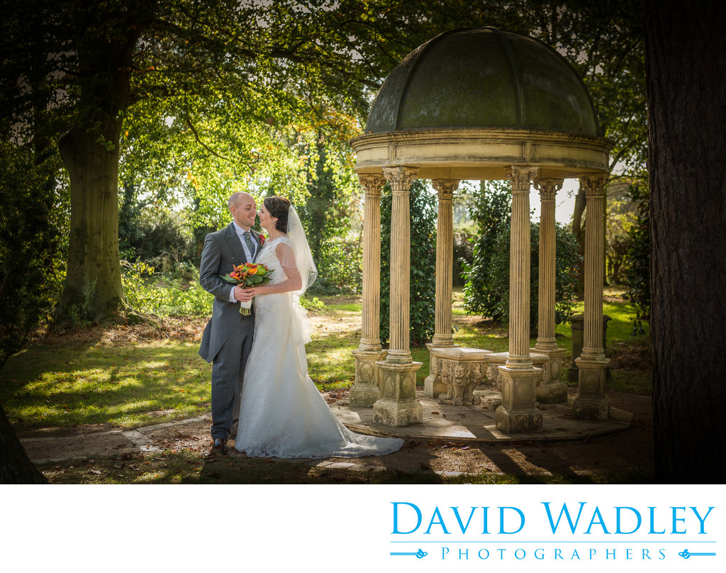 Beautiful gardens photographed on the wedding day at Moxhull Hall Hotel.