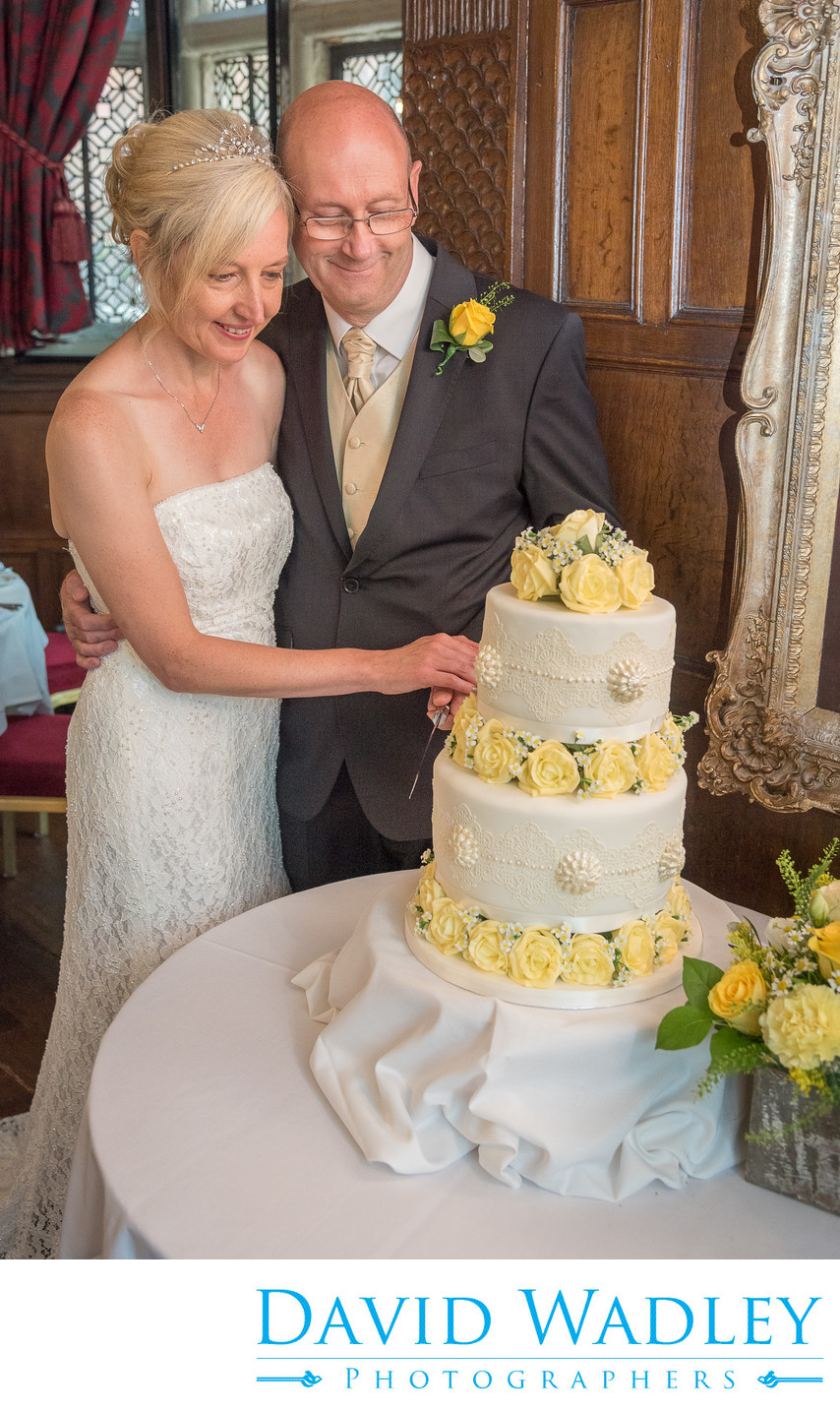 Wedding cake at New Hall Hotel in Sutton Coldfield.