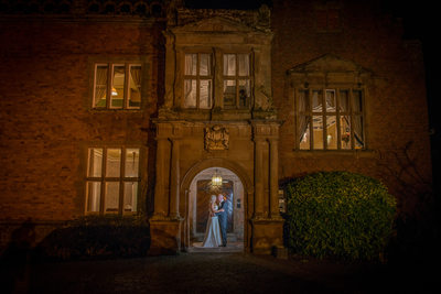 Wedding kiss for the couple at Grafton Manor Hotel.