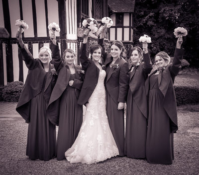 Bride & the girls at Nailcote Hall