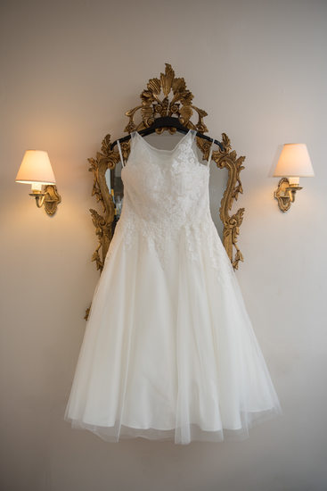 Wedding dress photographed at New Hall Hotel Sutton Coldfield.
