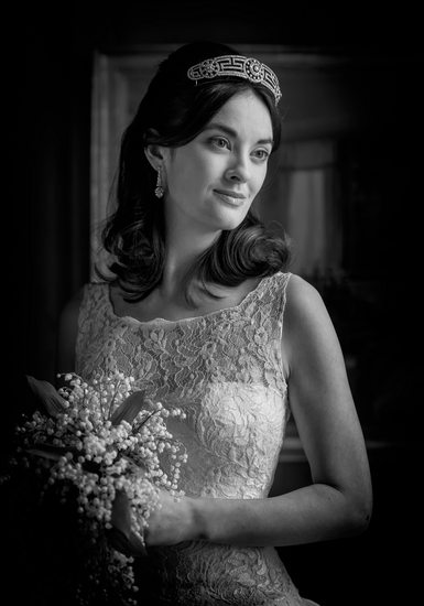 Bride on wedding in Black & White.