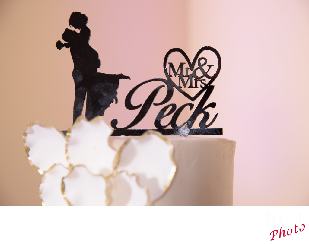 Examples of cool wedding cake topper shots