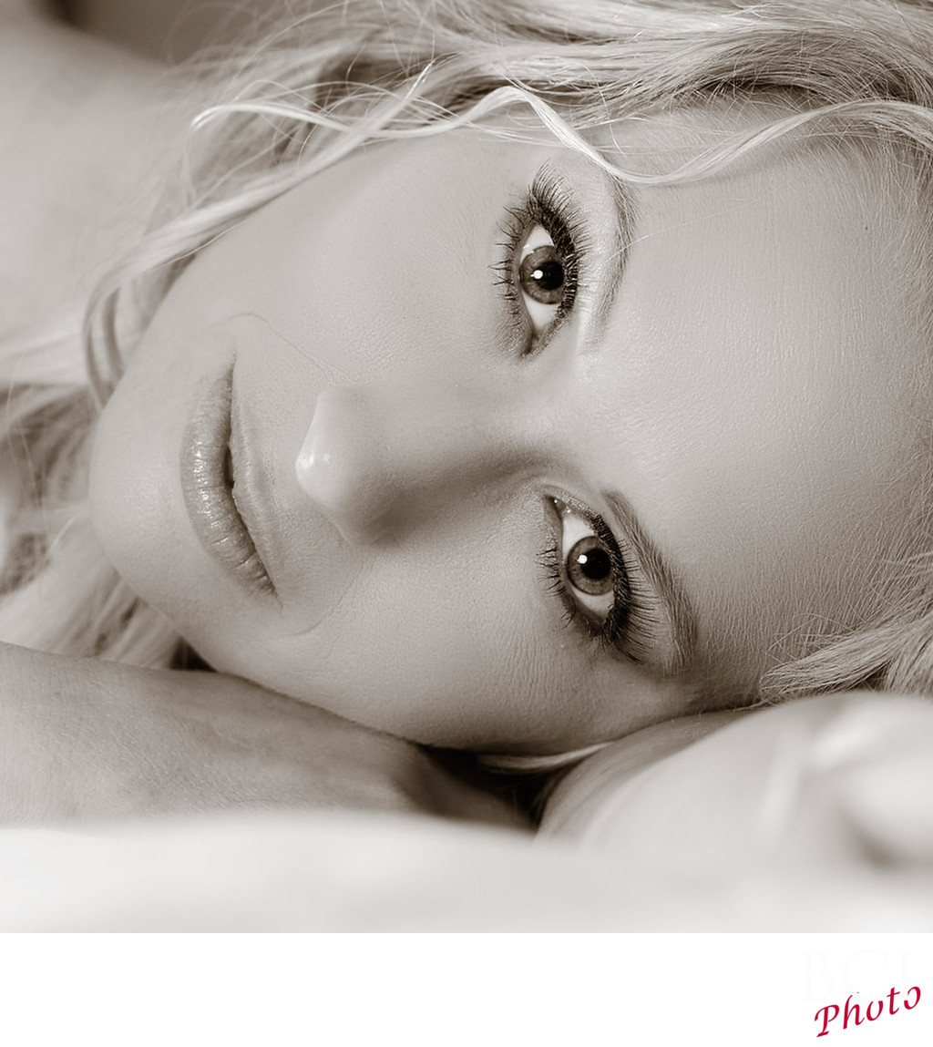 Amazing Eyes shot as part of a boudoir session