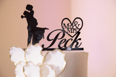 Examples of cool wedding cake topper shots