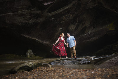 Engagement Photo in River 