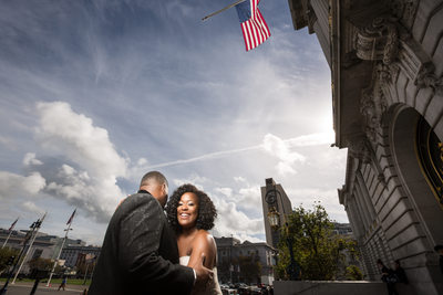 black couple san francisco city hall wedding