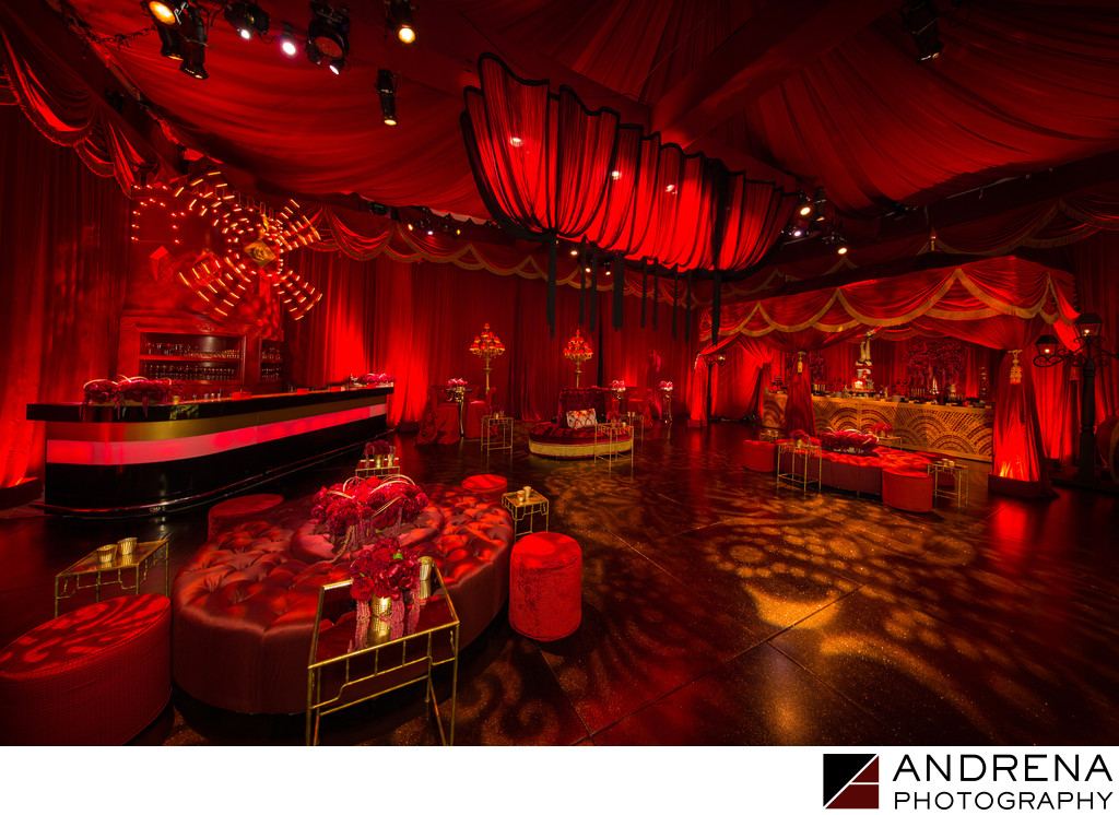 Sonia Sharma Events Revelry Event Designers Red Moulin Rouge Ballroom