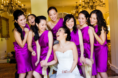 Korean Wedding Photographer Los Angeles Bridesmaids at Trump Resort