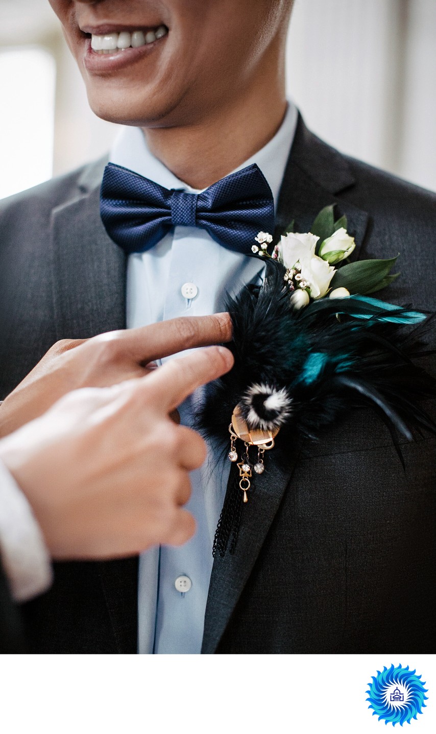 SF City Hall's groom boutonniere
