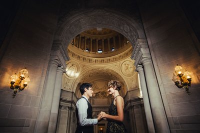 Couple in SF City Hall Rotunda