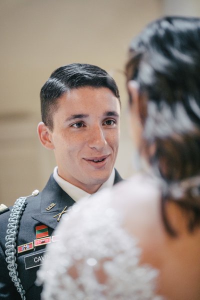 Groom in a Uniform at SF City Hall