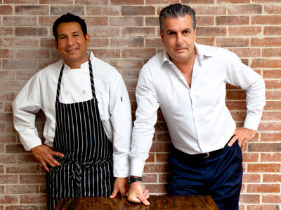 Portrait of chef Jesus Gutierrez and owner Armando Pucci