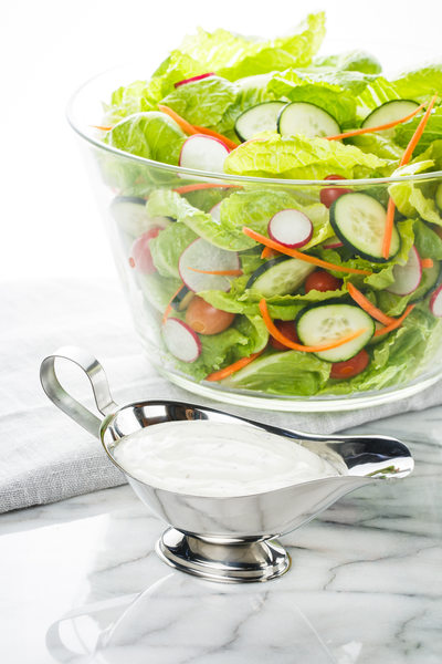 Green Salad with Ranch Dressing