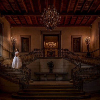 Oheka Castle Huntington Wedding Photography Staircase
