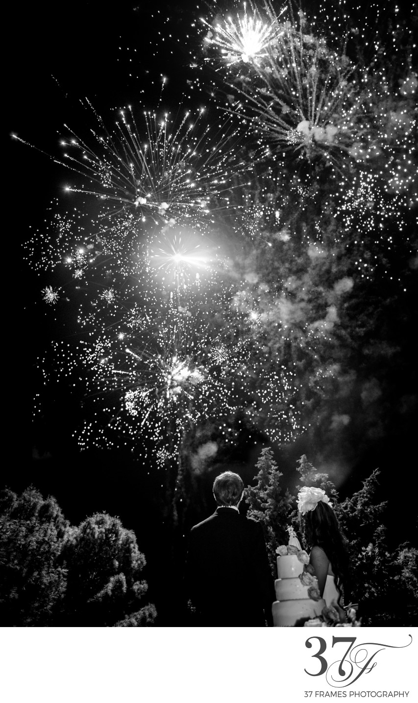 Fireworks at Armani Wedding in Italy