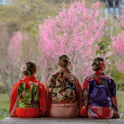 Family Photography in Tokyo | Kimonos in Hamarikyu