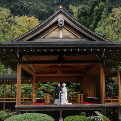 Elope on a Noh Stage in Japan