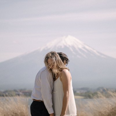 Magic in the Air: Mt Fuji Proposal with Love and Wonder