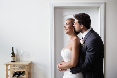 Bride and groom portrait by top WV wedding photographer Tim Ray