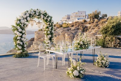 Santorini Wedding Reception