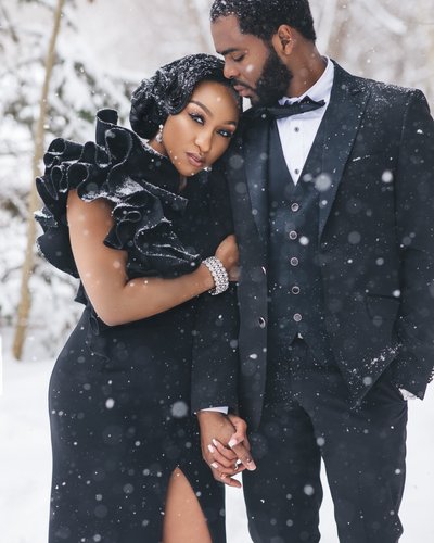 Snow Engagement Photography