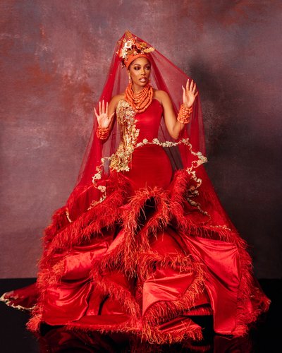 Porsha Red Wedding Dress