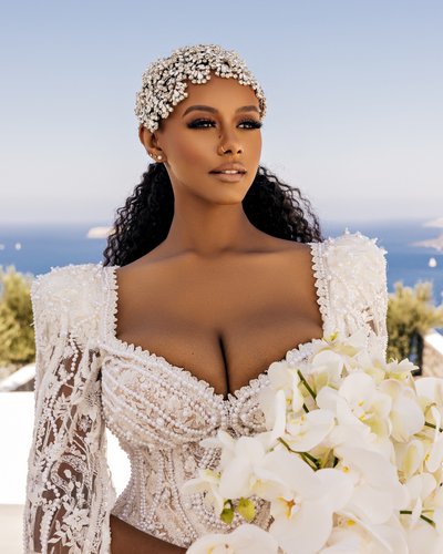 Santorini Greece Bride