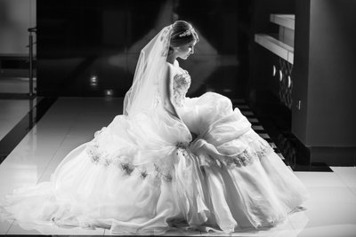 Bridal portrait session & princess wedding dress