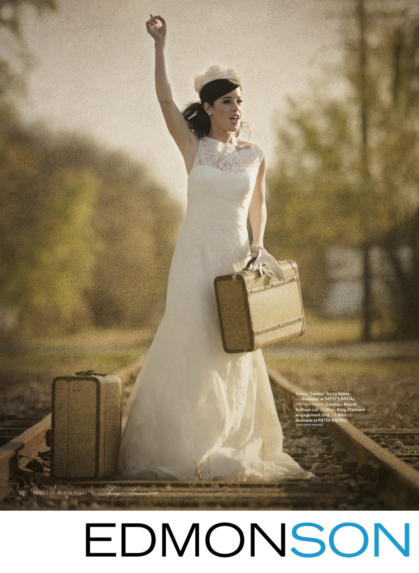 Vintage Luggage Wedding Prop Used In Magazine
