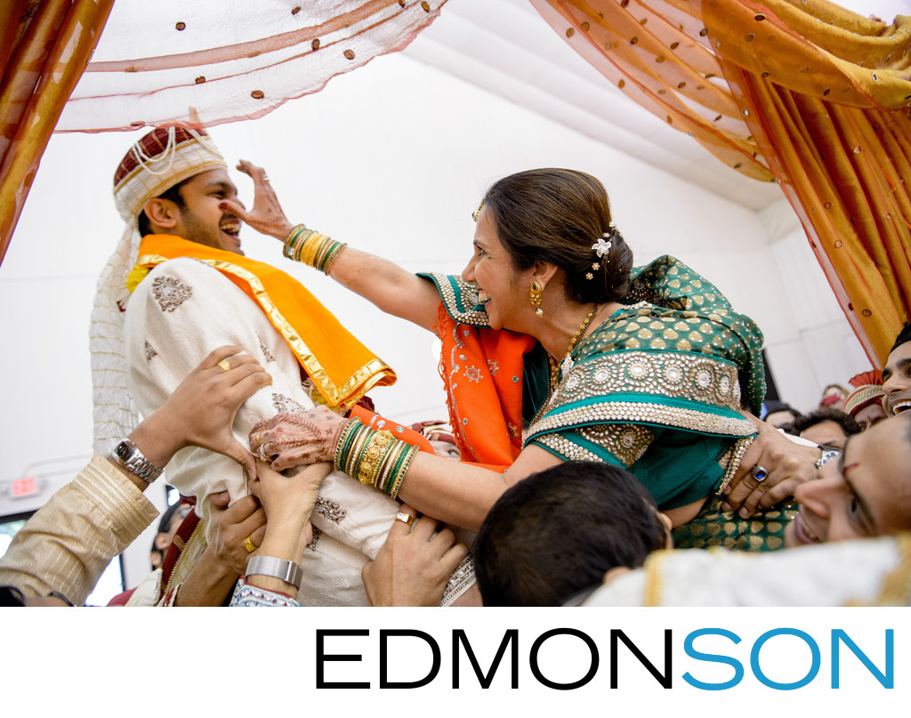 Gujarati Indian Wedding Mom Playfully Grabs Jaan's Nose